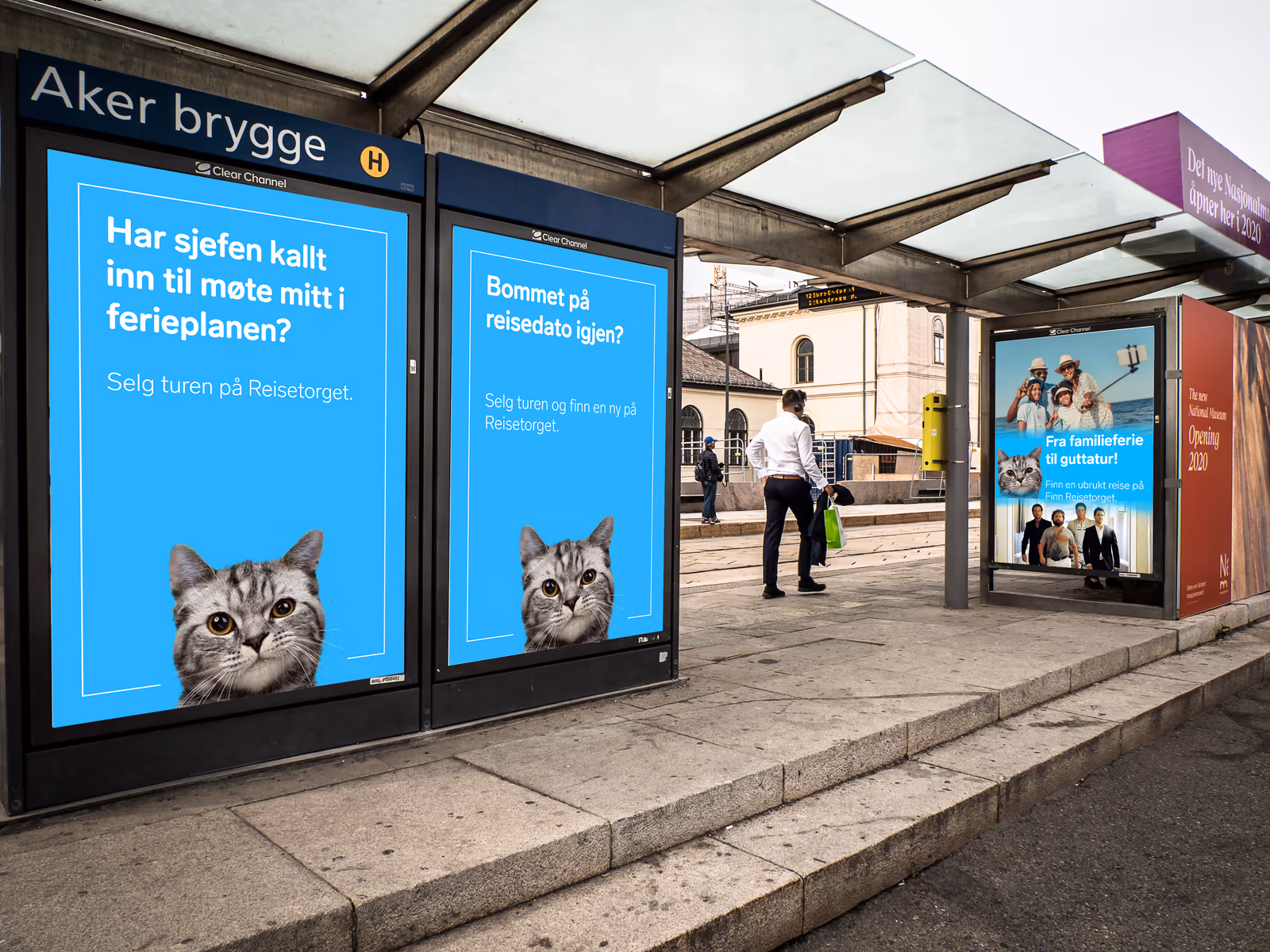 Reisetorget-kampanje på Aker Brygge
