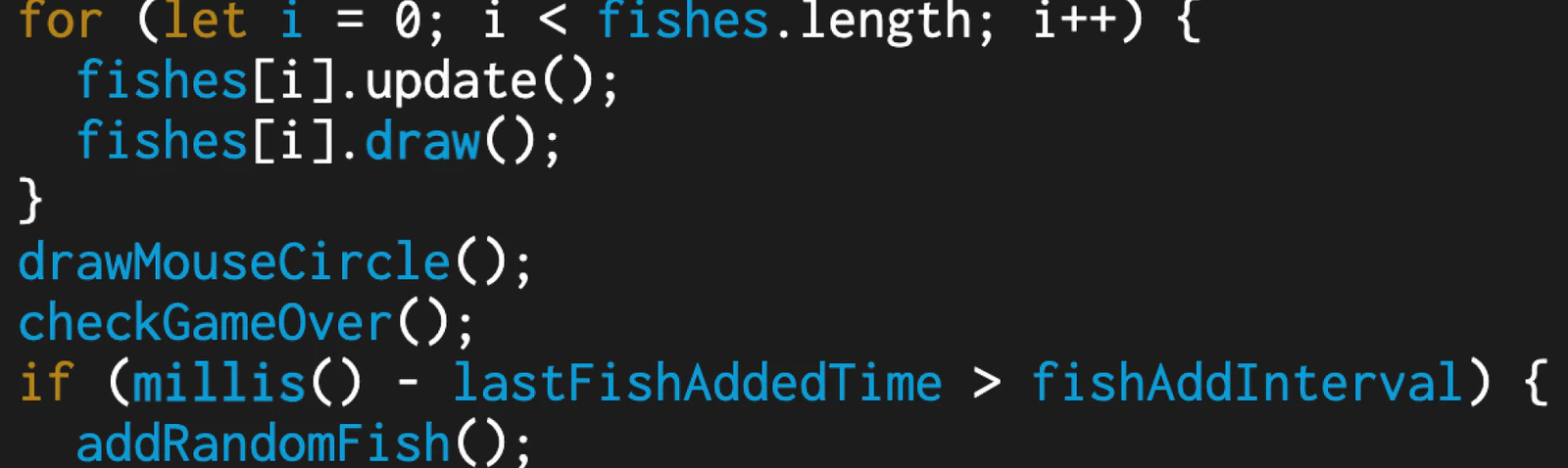 JavaScript-kode for spillogikk og animasjon