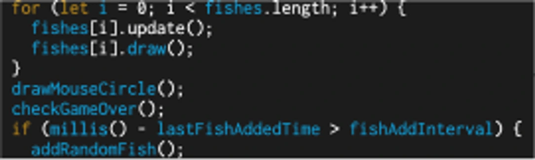 JavaScript-kode for spilllogikk og animasjon