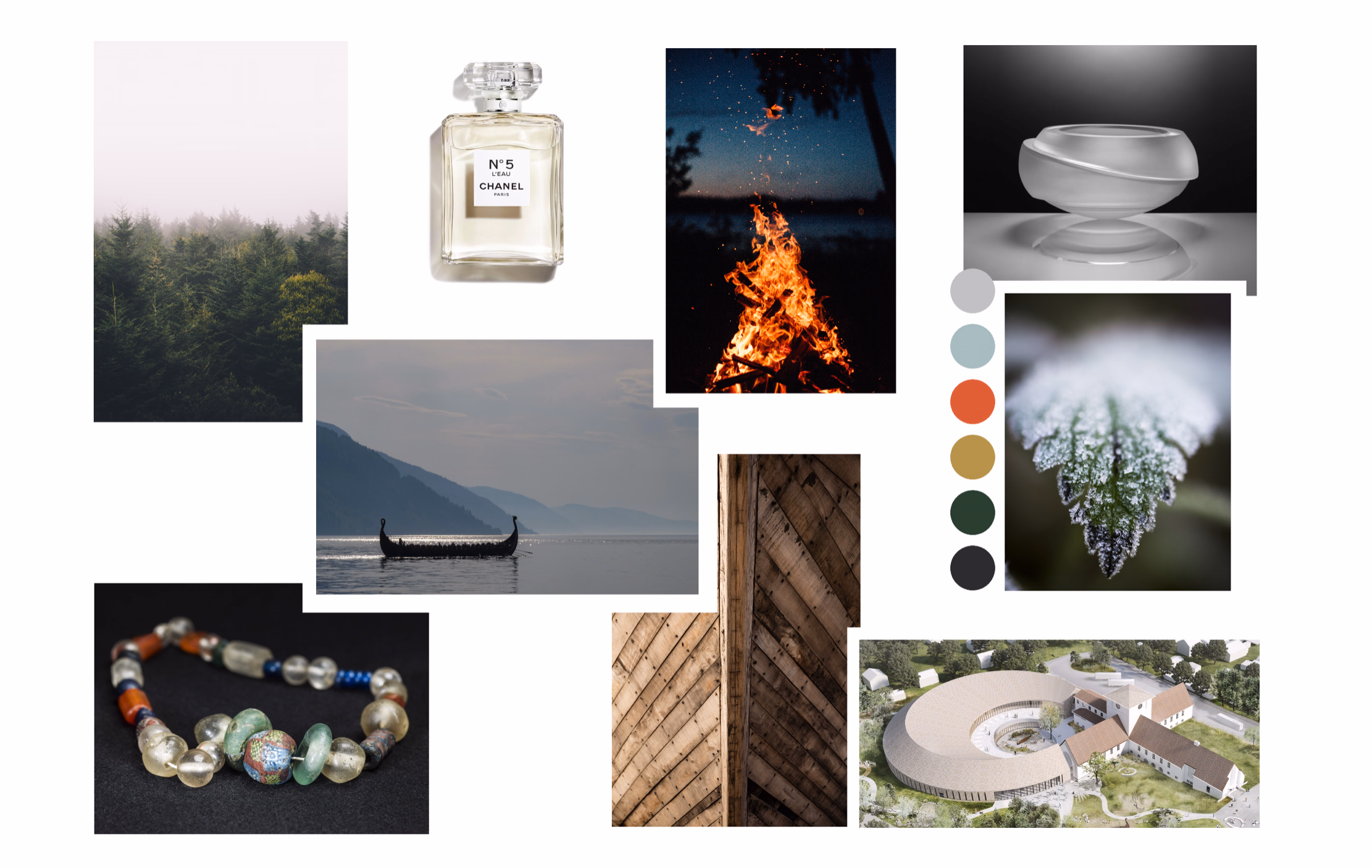 Moodboard for diffuserens formutvikling