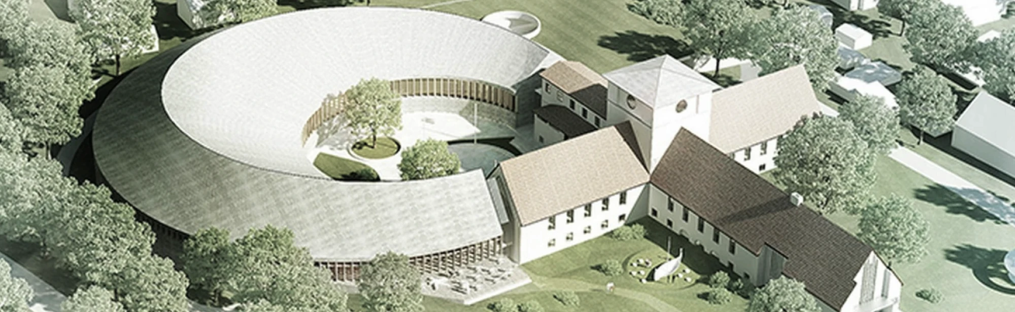 Illustrasjon av det nye Vikingtidsmuseet